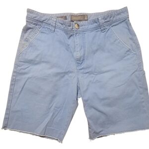 Hawkings McGill Blue Chino Men's Shorts Raw Hem 32/34